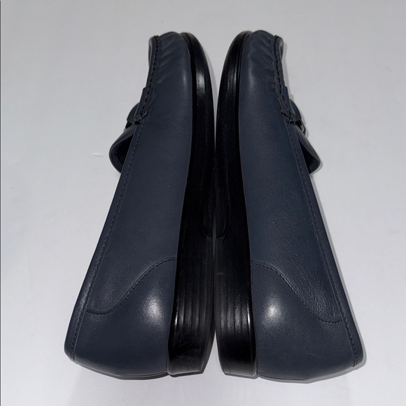 SAS Navy Leather Slip-On Shoes - Picture 3 of 7